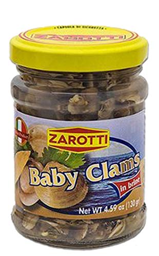 Baby Clams in Brine Vongole 459 Oz  Product of Parma Italy 2 Pack Glass