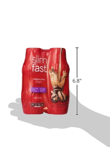 SlimFast Cappuccino Delight Ready To Drink Shakes, 10 Ounce (Pack of 24)