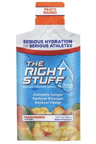The Right Stuff electrolyte drink concentrate - 10 Pouch Box - Peach Mango