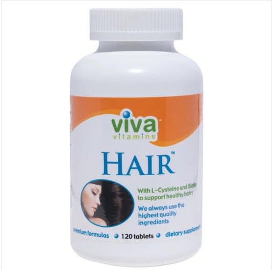 Hair Growth Vitamins for Women & Men, Multivitamin Hair Growth Supplement with Biotin Supplement & L-cysteine, Hair Regrowth Treatment for Women & Men, Hair Vitamins to Prevent Hair Loss, 120 Tablets