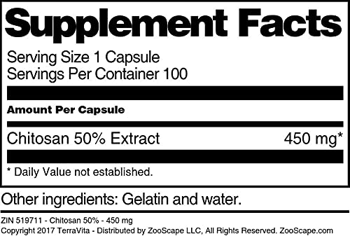 Chitosan 50% - 450 mg (100 Capsules, ZIN: 519711)