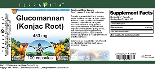 Glucomannan (Konjac Root) - 450 mg (100 Capsules, ZIN: 511306)