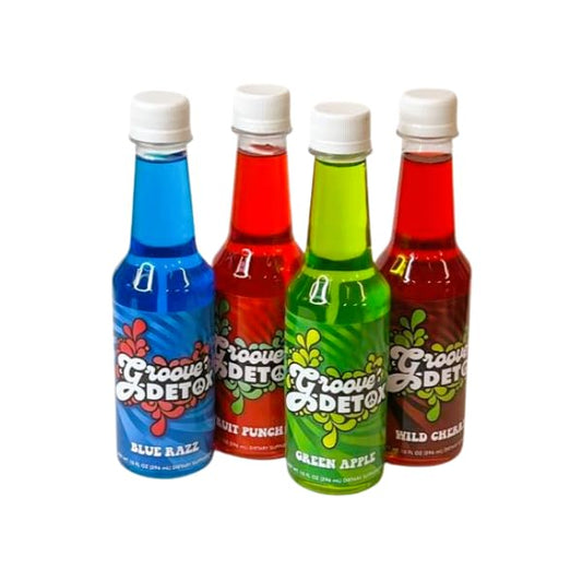 Groove Detox Dietary Supplements 10FL. OZ Bottle - Pack of Four Flavours