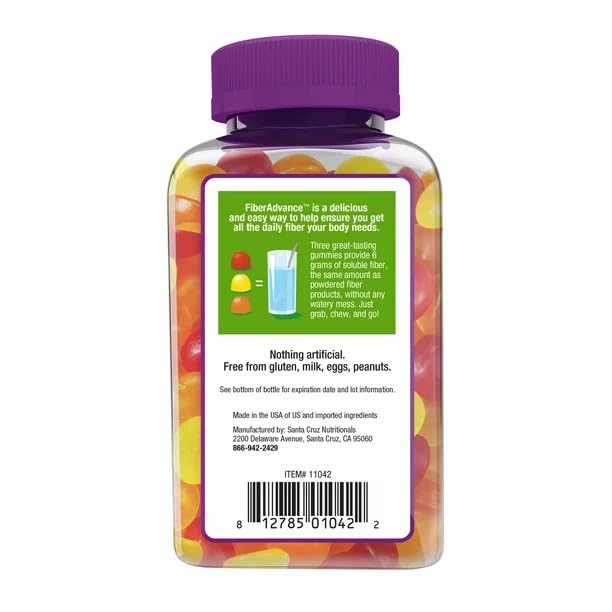 ikj Plant Based Prebiotic Fiber Supplement Gummies, Natural Fruit, 90 Count