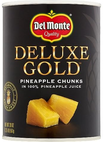 Delmonte Deluxe Gold Pineapple Slices Chunks Tidbits 20 Ounce Pack of 6  with Make Your Day Mini Spatula