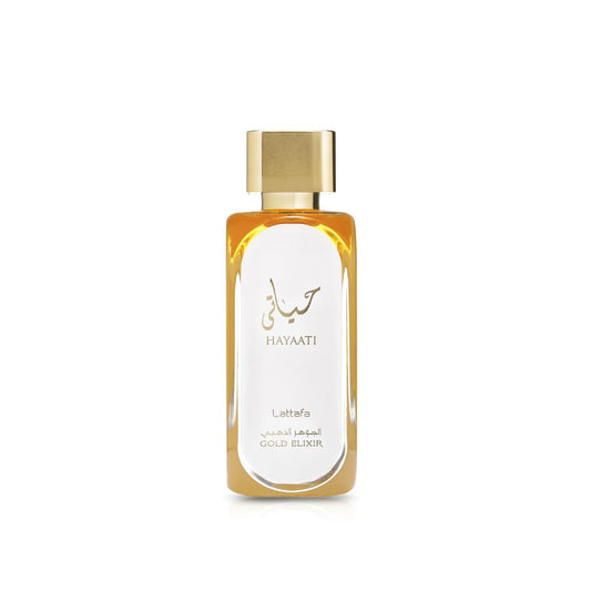 Lattafa Hayaati Gold Elixir Eau De Parfum Spray for Unisex, 3.4 Ounce