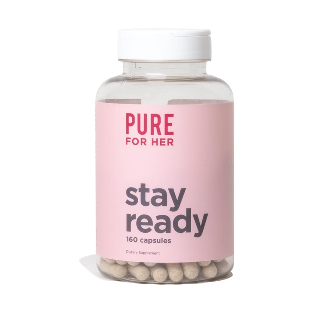 Pure for Her Vegan Stay Ready Fiber Supplement for Women | Bloat & Gas Relief, Supports Digestive Health, Regularity & Appetite Control | 160 Capsules