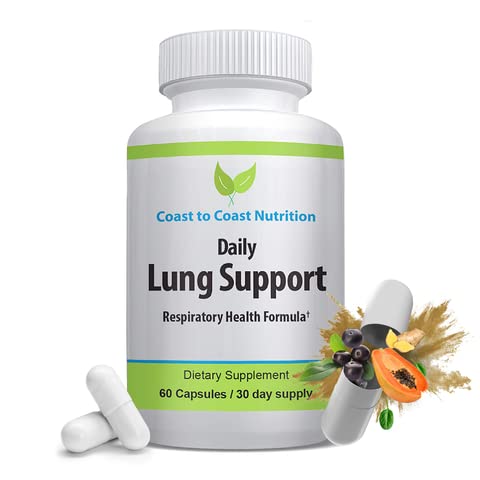 Daily Lung Cleanser & Detox Support Supplement | Refresh Your Lungs to Breath Easier | Relieve Respiratory Problems & Address Problems Like Allergies, Wheezing and Coughing | 60 Capsules