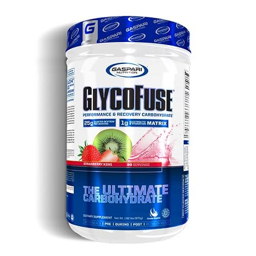 Gaspari Nutrition Glycofuse: Performance and Recovery Carbohydrate, 25g Cluster Dextrin and 1g Electrolyte and Hydration Matrix (Strawberry Kiwi, 30 Servings)