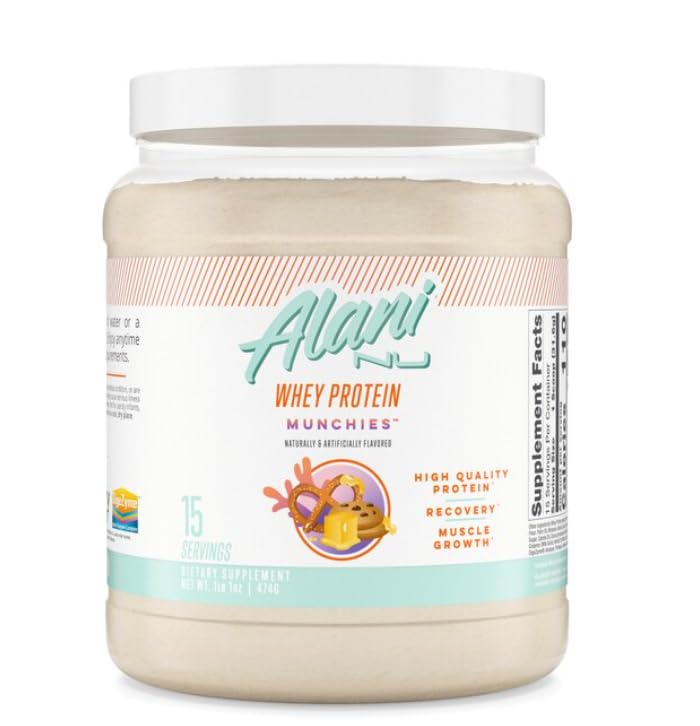 Alani Munchies whey Protein, 15 Servings, Recovery and Muscle Growth Support 1lbs 2.52 oz