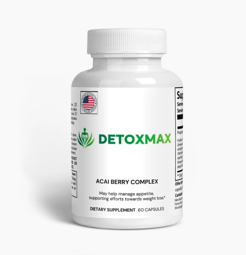Max Detox Advanced Herbal Cleansing Supplement, 60 Capsules, Natural Digestive Support