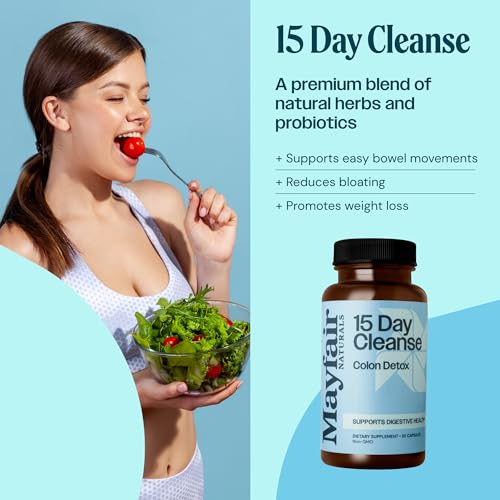 15 Day Cleanse Colon Detox (3 Pack), Dietary Supplement, 30 Capsules Each (90 Total), Natural Laxative for Constipation and Digestive Health Supplement