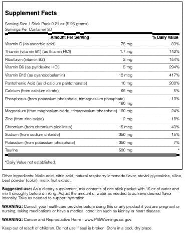 Swanson Simply Hydrate Electrolyte Hydration Mix - Raspberry Lemonade - Sugar Free - Non-GMO - Gluten Free - Vegan Free (30 Stick Packs)
