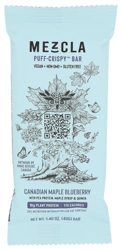 Mezcla Plant Protein Bars  Vegan Gluten Free Snacks  2 of Each Flavors Japanese Matcha Vanilla Peruvian Cocoa Peanut Butter Mexican Hot Chocolate  Canadian Maple Blueberry  140 oz x 8