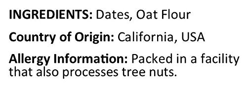 Anna and Sarah Chopped Dates with Oat Flour No Sugar Added in Resealable Bag 5 Lbs