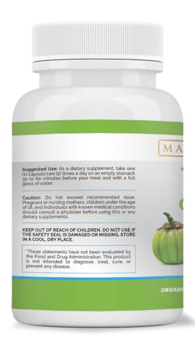 Maximum Slim 100% Pure Garcinia Cambogia Supplement - HCA Extract - Weight Support Formula for Men & Women - Non-GMO, Gluten Free - 60 Capsules