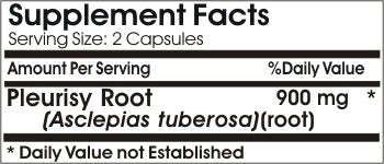 Pleurisy Root 900mg // 90 Capsules // Pure // by PureControl Supplements