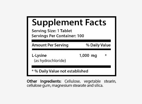 Lysine Capsules Organic - L-LYSINE 1000MG - Boost Immune System - l-lysine capsules - lysine supplement - immune support - immune support vitamins - vitamins for immune system support - 3 Bottles