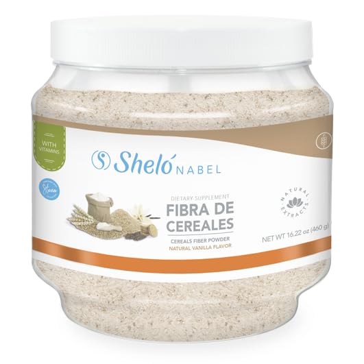Generic Cereal Fiber Powder with Vanilla Flavor Micronutrients Vitamins Minerals & Herbs Shelo Nabel 16.22 oz, White