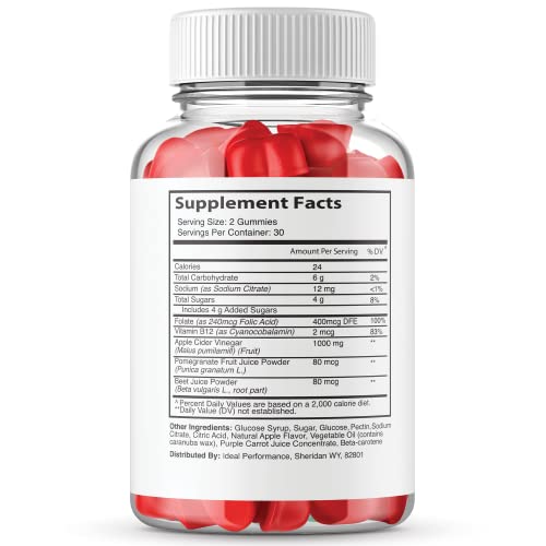 IDEAL PERFORMANCE (2 Pack) Ketosis Blast Gummies 800mg Ketosis Blast Gummy Bears Weight Blaster Loss Watcher (120 Gummies)