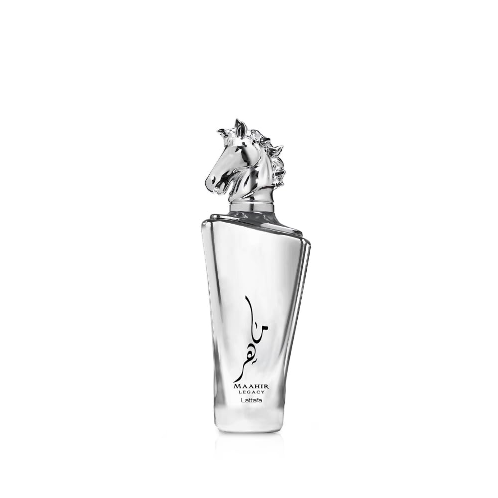 Lattafa Maahir Legacy - Aromatic Spicy, Citrus, Amber Wood - Eau de Parfum Long-Lasting Fragrance for Men, 3.40 Ounce / 100 ml