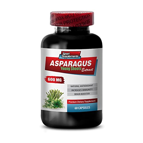 Diuretic Pills - Asparagus 600 MG - Young Shoots Extract - Premium Dietary Supplement - antioxidant Supplement for Skin - Asparagus Extract, antioxidant Supplement, Asparagus Pills - 2B 120 Capsules