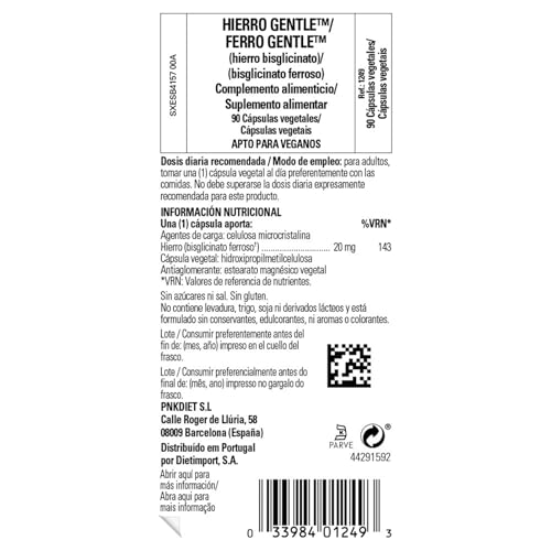Solgar Gentle Iron (Iron Bisglycinate) 25 mg - 90 Vegetable Capsules - Non-Constipating, Gentle on Your Stomach - Gluten Free - 90 Servings