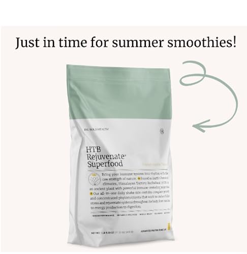 BIG BOLD HEALTH HTB Rejuvenate Superfood Advanced Protein Shake Mix- Superfood Protein Powder, Plant-Based Protein Shake for Immune Rejuvenation, Vanilla Flavor