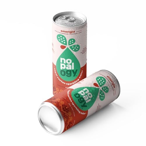 Nopalogy Energía ThirstQuencher  Nopal Electrolytes Green Tea NonGMO GlutenFree Keto Vegan Real Fruit Juice  12 fl oz  12 Pack Watermelon