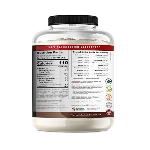 Whey Fantastic - Unflavored - 100% Pure Grass Fed Whey Protein - Optimum Blend of Isolate, Concentrate & Hydrolysate - 2-Pack of 5lb