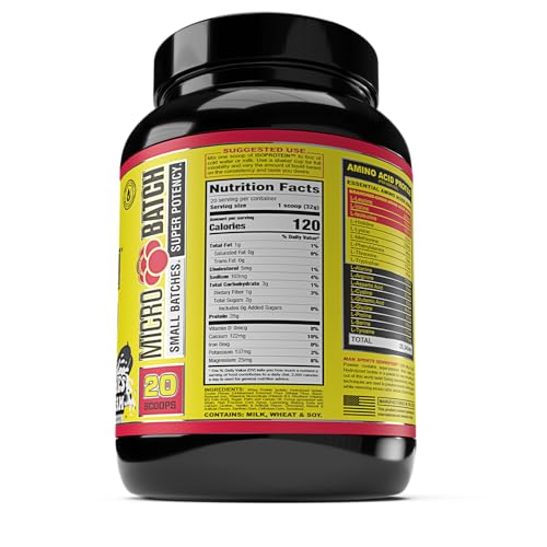 MAN Sports New Flavor ISO-Protein Hydrolyzed 100% Pure Whey Protein Isolate Powder, Cookies and Cream, 1.42 Pounds (20 Days Supply)