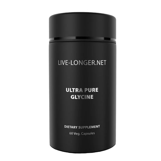 Ultra Pure Glycine - 500mg Capsules - Promotes Sleep, Collagen & Liver Detox* - Vegan, Gluten-Free & Non-GMO - 60 Capsules