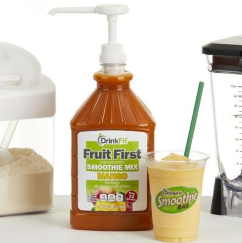 DrinkFit Smoothie Powder Mix | Specially Formulated Boost Supplements for Blended Smoothies | Meal Replacement Shakes Gluten Free - 2.2lbs Jug (Glutamine)