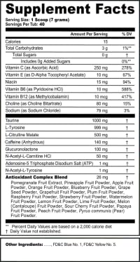 G Fuel Rasengan Energy Drink Powder, Pre Workout Caffeine Mix for Gaming, Sugar Free Focus Amino, Vitamin + Antioxidants, 9.9oz (Soda Ice Candy, 40 Servings)