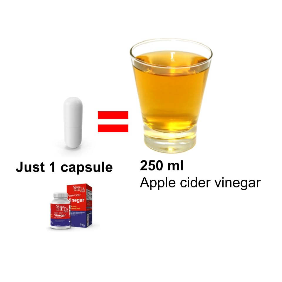 Reduce Abdominal Fat - Apple Cider Vinegar Capsules - Best for Weight Loss - NI UNA DIETA MÁS