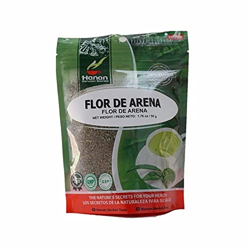 Hanan Peruvian Secrets Flor de Arena| 100% Natural Tiquilia Paronychioides | 1.76oz / 50g | Natural Cleanser & Detoxifier Aid| Promotes Good Digestion (6 Pack)