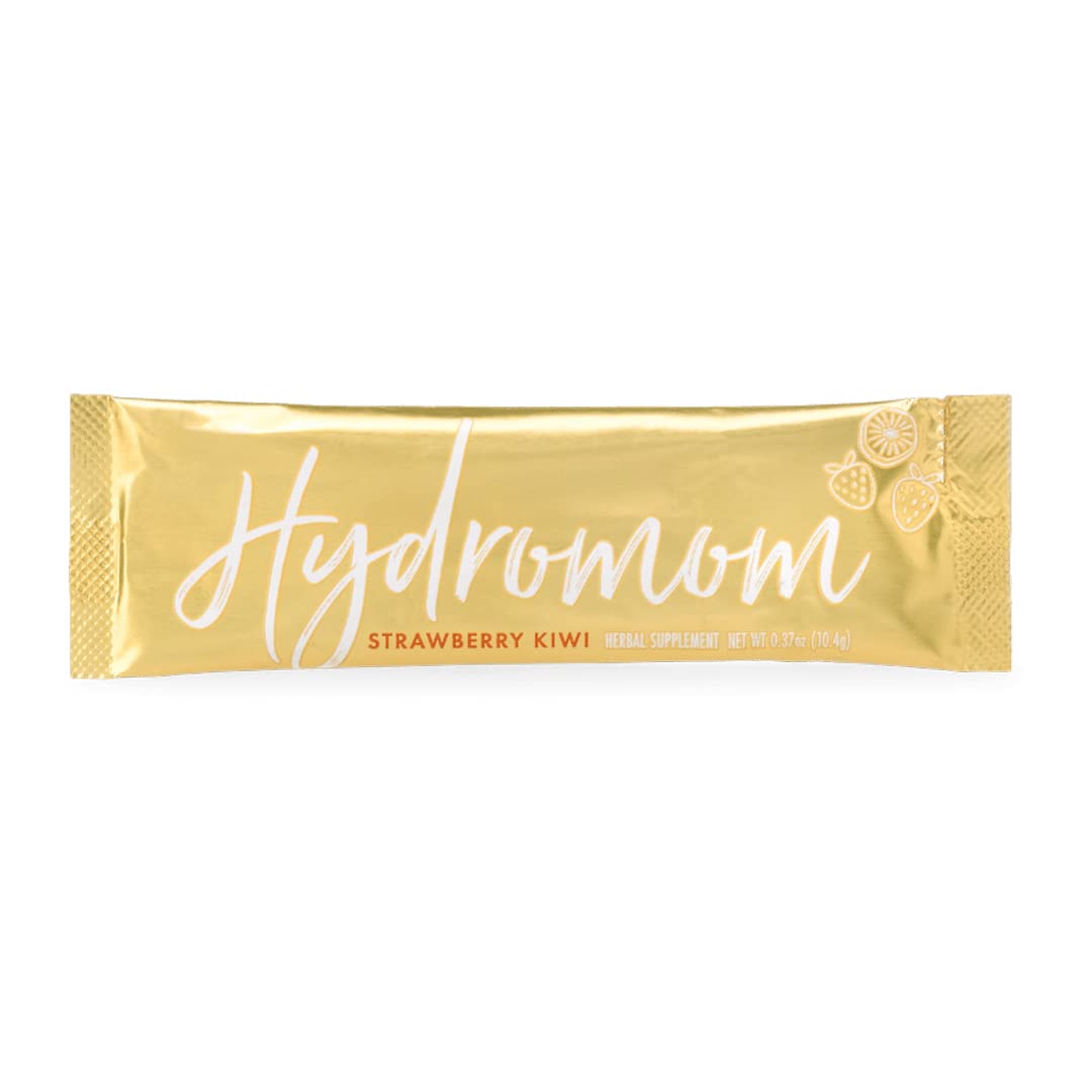 Boobie Hydromom Superfood Electrolyte Drink Mix, Strawberry Kiwi | Refreshing Energy & Hydration Boost for Mamas | On-The-Go & Travel Essentials for Pregnancy, Lactation, & Beyond, 15 Packets