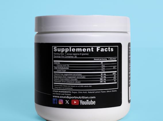 Sound Sport Nutrition Lemon Flavored Electrolytes