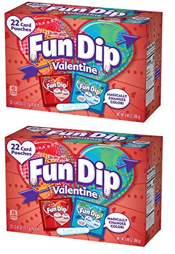 FUN DIP Valentines Day Exchange Candy  Card Kit 44 Count Pack_AB