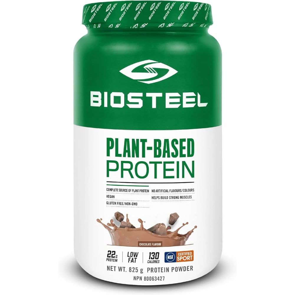 BioSteel Vegan Protein Powder - Chocolate, NSF for Sport, 1.8 lbs, 22g Protein, 25 Servings - Plant Based Protein Powder with Brown Rice, Pea & Pumpkin Seed - Premium Plant Protein Powder