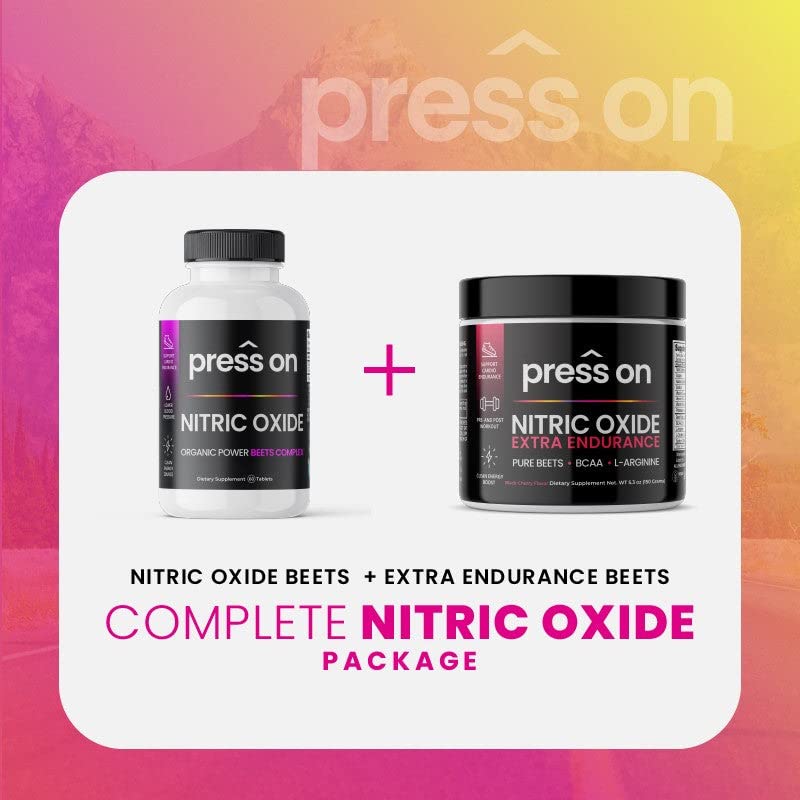 Press On Nitric Oxide Beets Tablets + Extra Endurance Beets (Bundle)