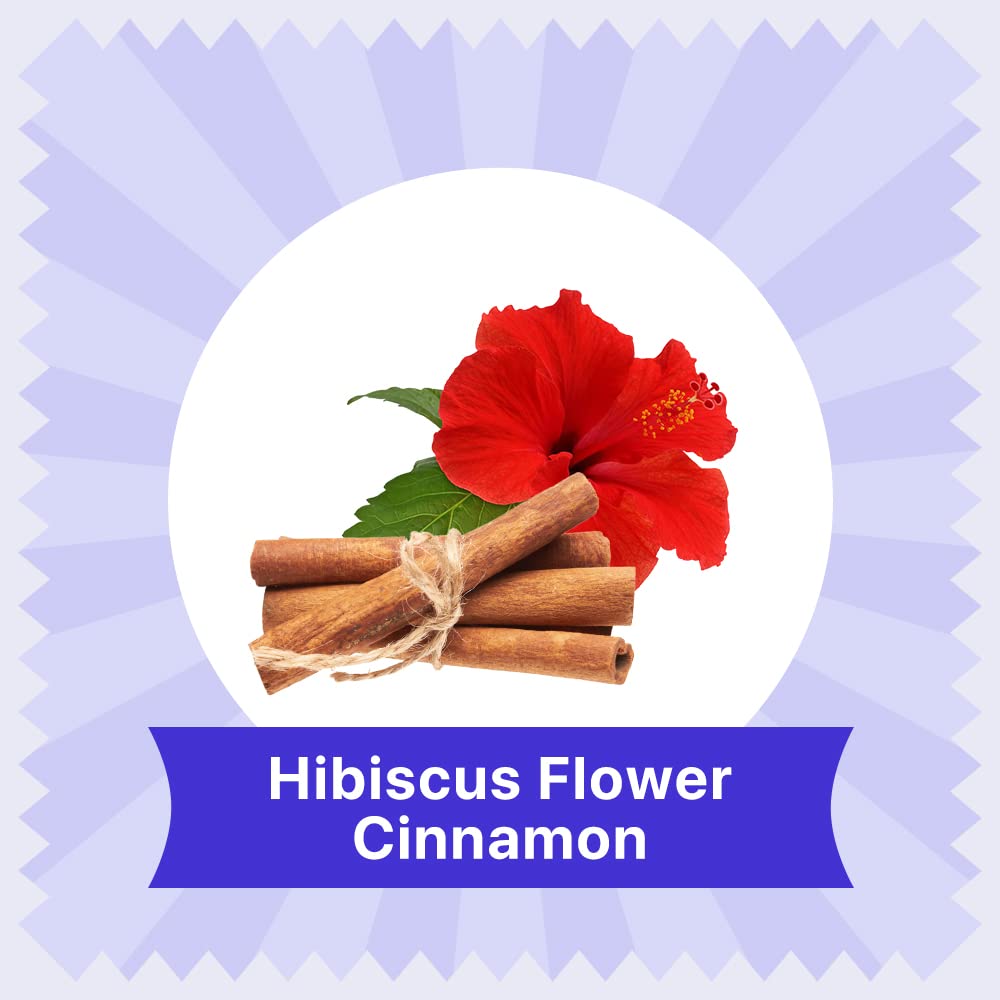 BLUE TEA  Hibiscus Cinnamon Herbal Tea  60 Tea Bags  PRIME SAVINGS DAY  TANGY  SPICY  Caffeine  Free  Farm Packed  Flower Based  Vegan  Gluten Free  NonGMO  EcoConscious Ziplock Pouch