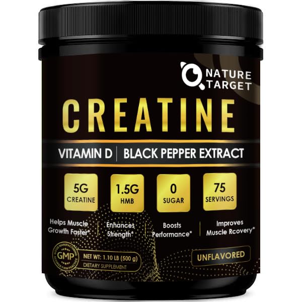 NATURE TARGET Creatine for Adults for Muscle Growth