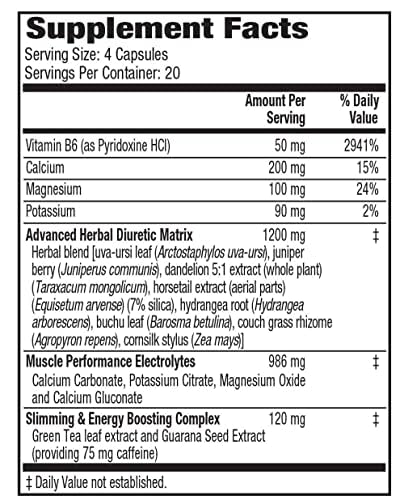 MHP Xpel Dietary Supplement - Maximum Strength Diuretic, 80 Capsules