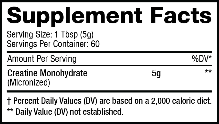 Musclesport Creatine Monohydrate Powder - Micronized Creatine Monohydrate - Energy, Strength & Endurance - 300g, Unflavored