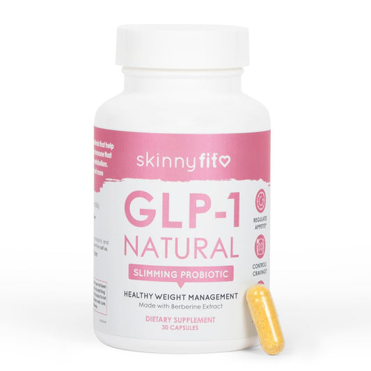 SkinnyFit GLP-1 Natural, Weight Management & Gut Health Support, Probiotic + GLP-1 Activator, Appetite Control, Digestion, Metabolism, Natural & Non-Stimulant, 60 Capsules