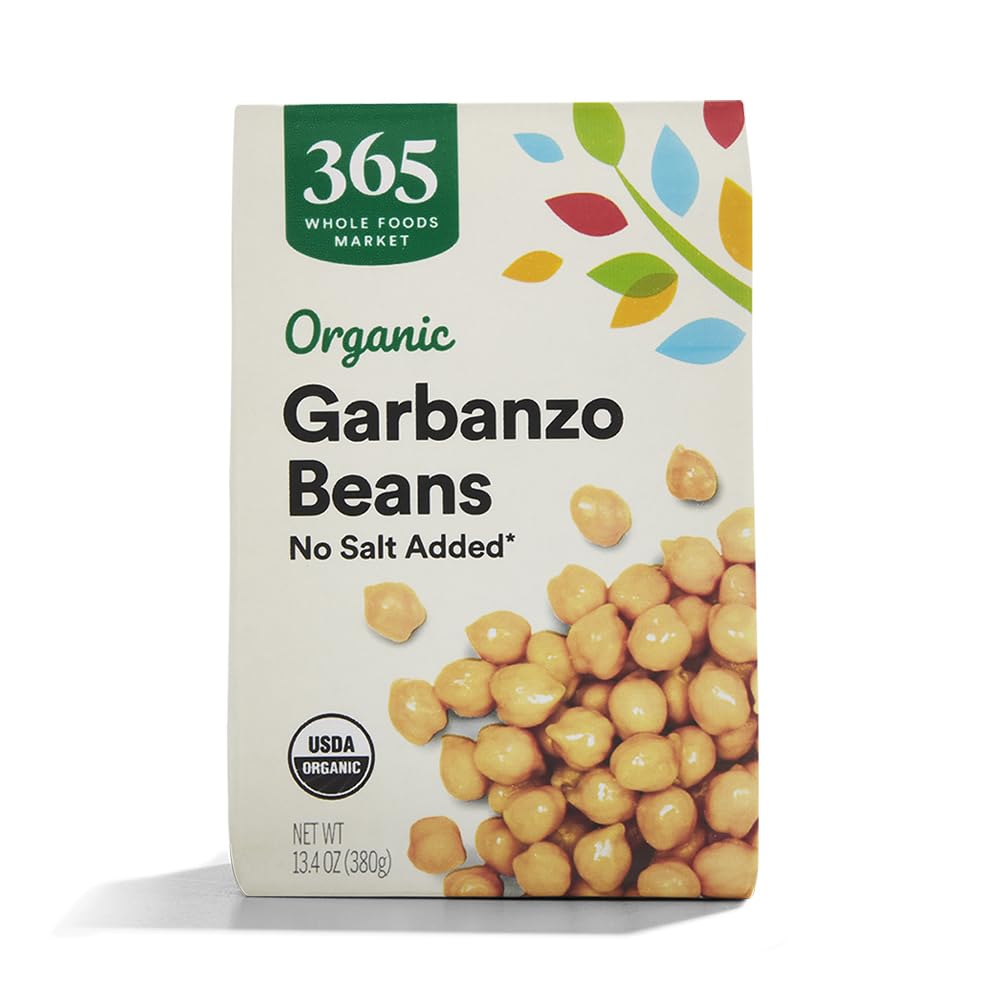 365 by Whole Foods Market Organic Unsalted Garbanzo Beans 134 Ounce