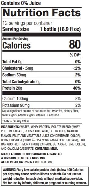 Bariatric Advantage Clearly Protein Fruit Punch 12 EA Bottles