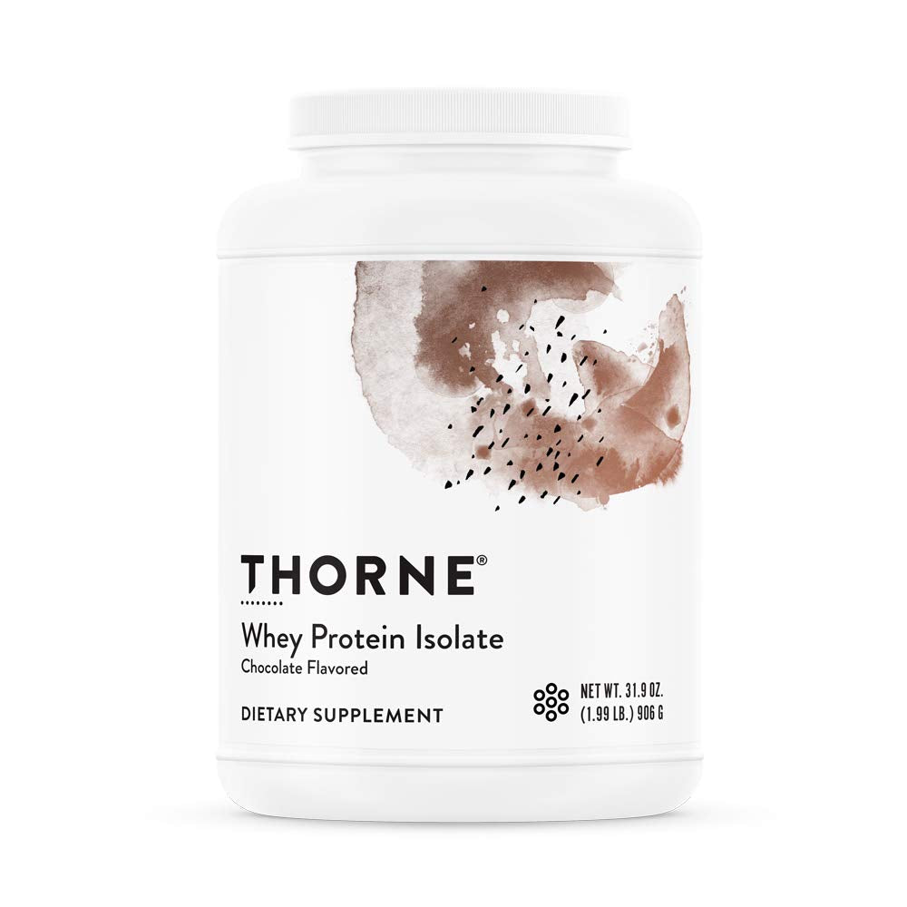 THORNE - Whey Protein Isolate - 21 Grams of Easy-to-Digest Whey Protein Powder - NSF Certified for Sport - Chocolate - 31.9 Ounces - 30 Servings