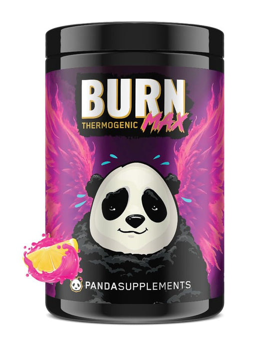 Underground Bio Labs: Panda Burn MAX Enhance Your Strength, Energy, Focus with Dual Source Caffiene (350mg), Alpha GPC, and MitoBurn® (Pink Lemonade)(25 Servings)